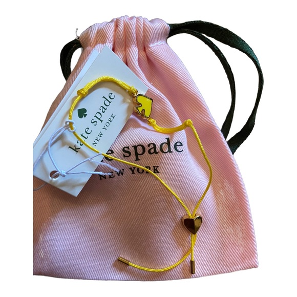 Kate Spade Yellow Slider Bracelet w Enamel Spade NWT $59. Includes duster bag